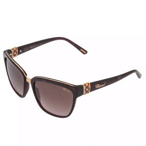 Chopard Imperiale Boudreaux Crystal Square Sunglasses
